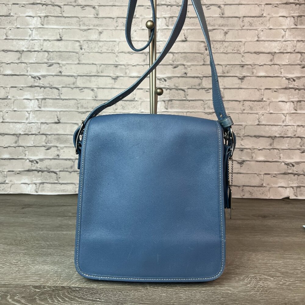 Vintage Coach 9335 Legacy Studio Flap Bag Periwinkle Blue